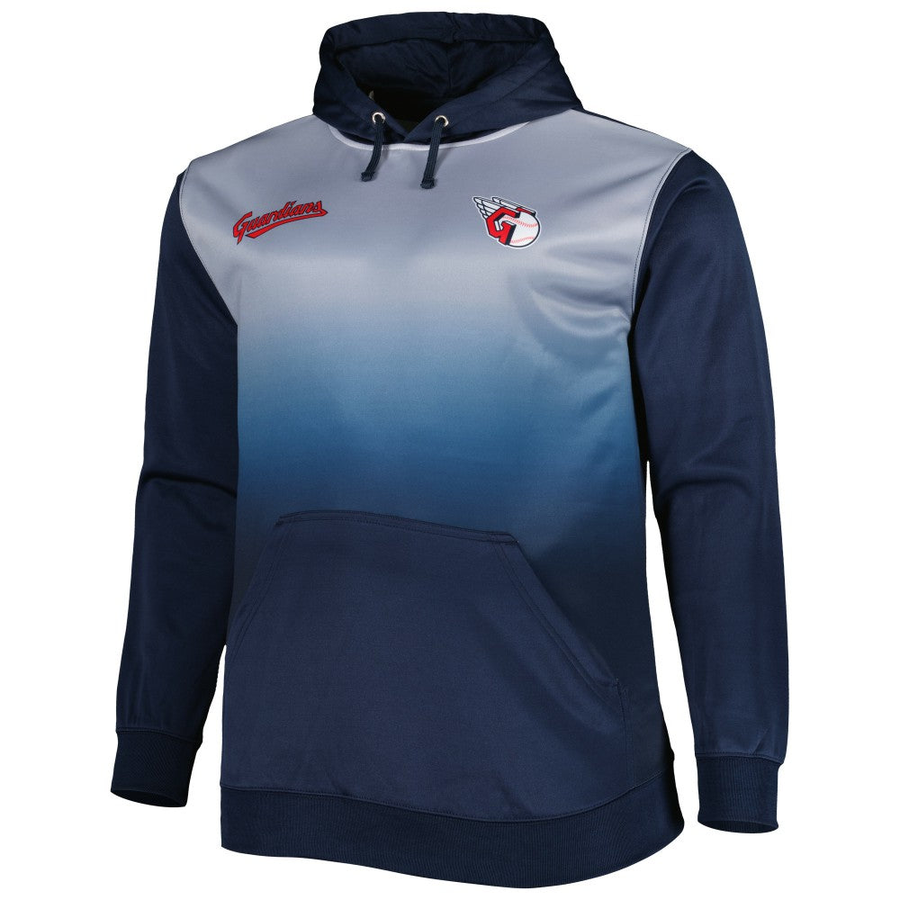 MLB Cleveland Guardians Fade Sublimated Fleece Pullover Hoodie