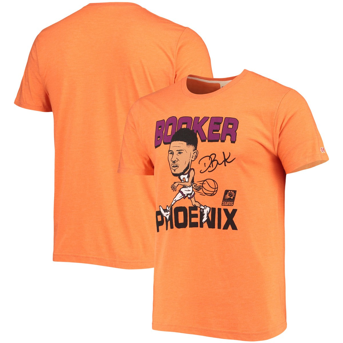 NBA Devin Booker Phoenix Suns Homage Caricature Tri-Blend T-Shirt