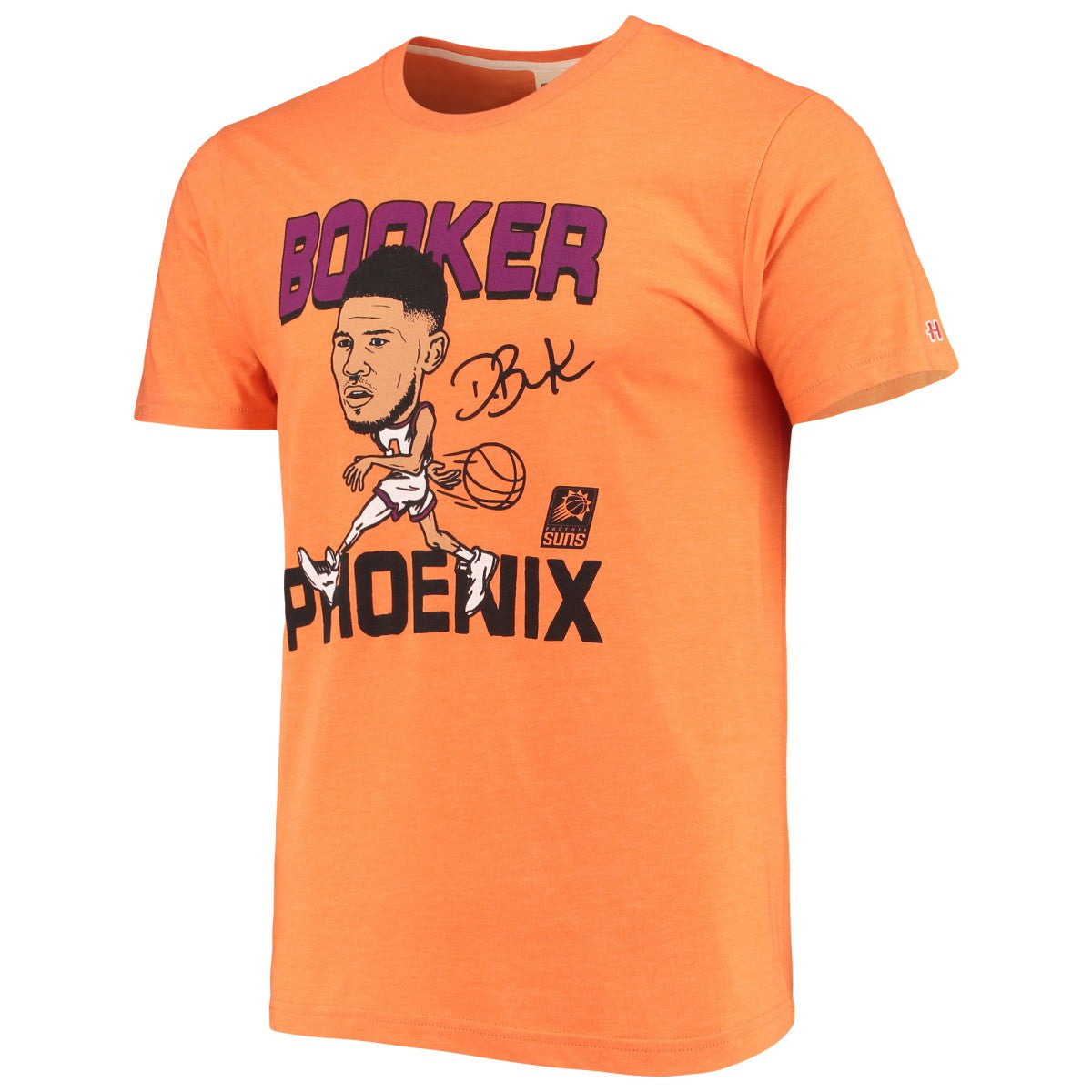 NBA Devin Booker Phoenix Suns Homage Caricature Tri-Blend T-Shirt
