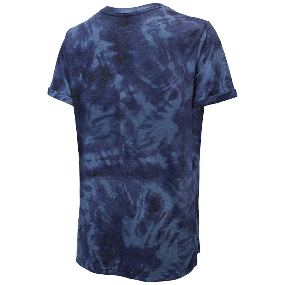 NHL Deep Sea Blue Seattle Kraken Majestic Threads Women's Boyfriend Tie-Dye T-Shirt
