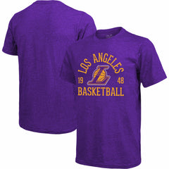 NBA Los Angeles Lakers Majestic Threads Ball Hog Logo Tri-Blend T-Shirt