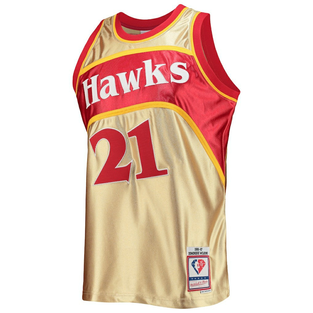 NBA Dominique Wilkins Atlanta Hawks 75th Anniversary 1986/87 Hardwood Classics Swingman Jersey