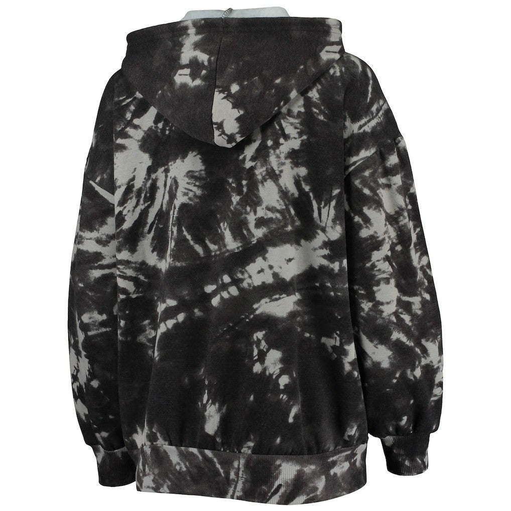 NBA Philadelphia 76ers Majestic Threads Women's Burble Tie-Dye Tri-Blend Pullover Hoodie