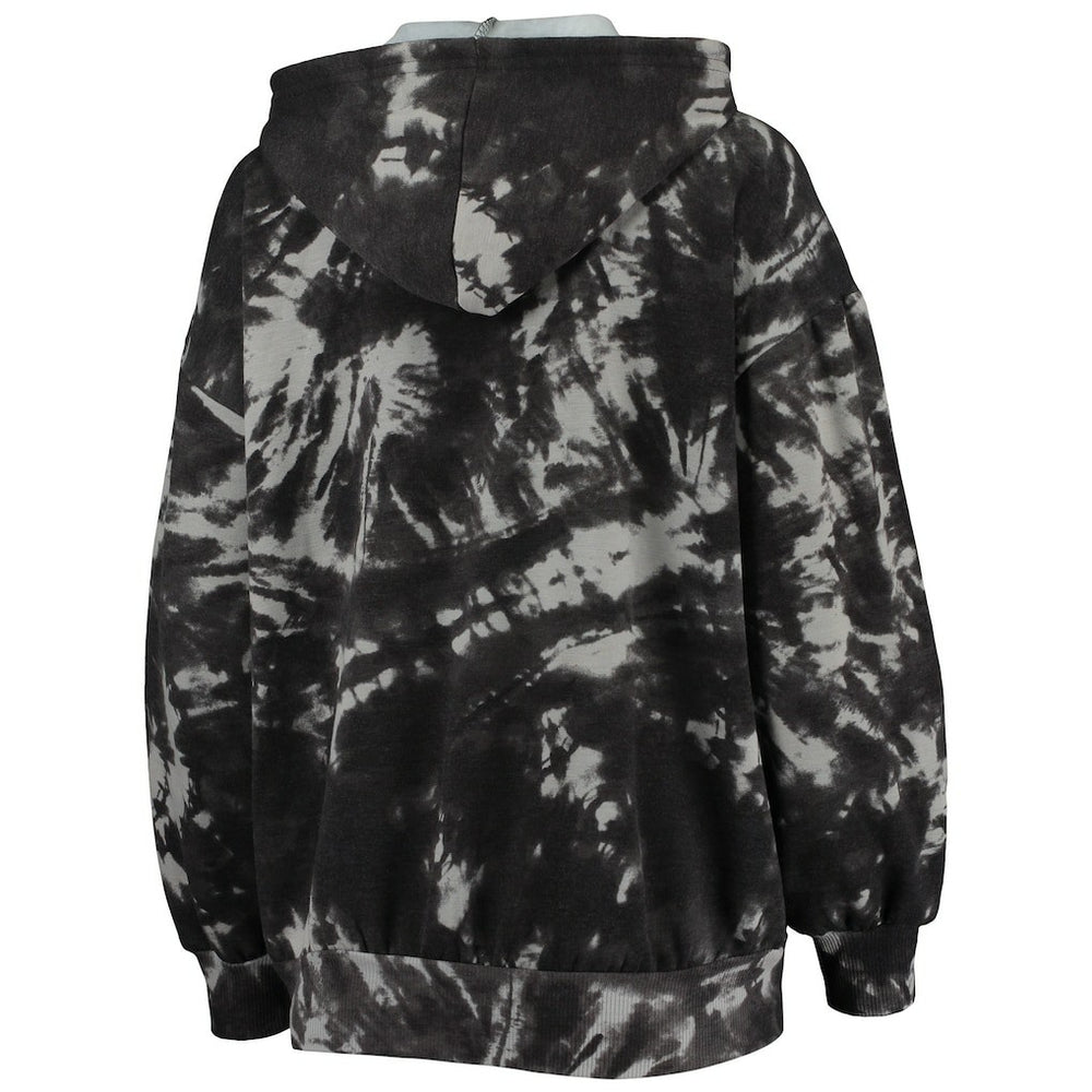 NBA Philadelphia 76ers Majestic Threads Women's Burble Tie-Dye Tri-Blend Pullover Hoodie