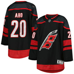 NHL Black Sebastian Aho Carolina Hurricanes Youth Home Premier Player Jersey