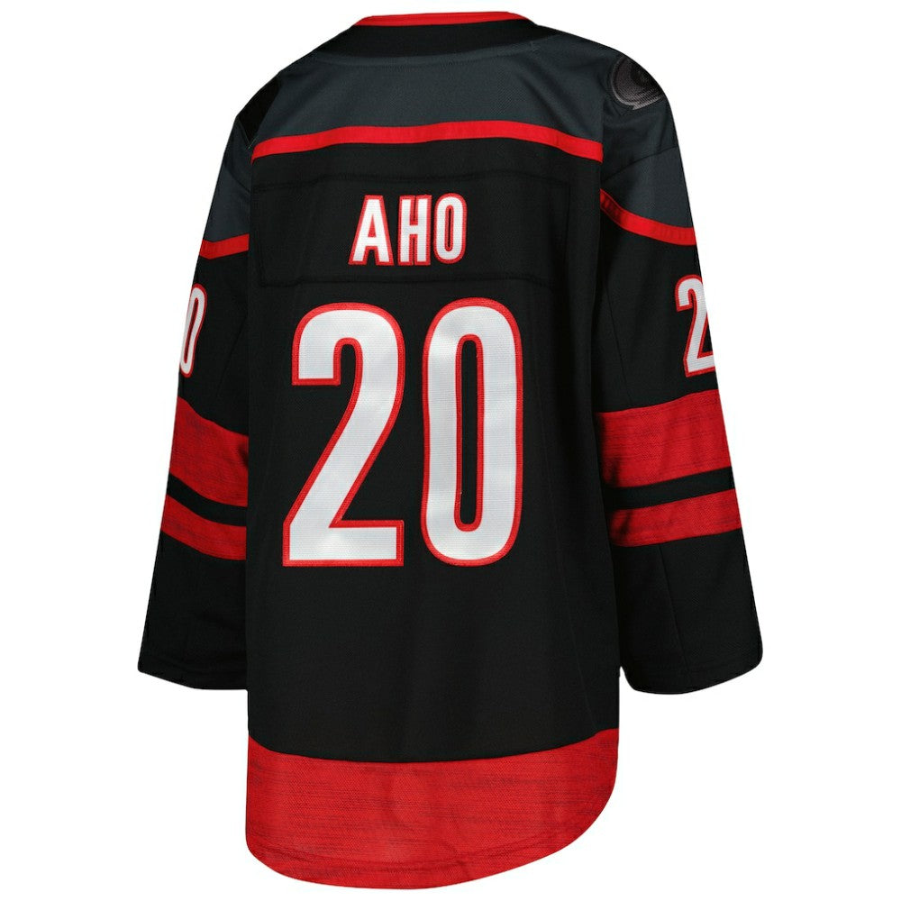 NHL Black Sebastian Aho Carolina Hurricanes Youth Home Premier Player Jersey
