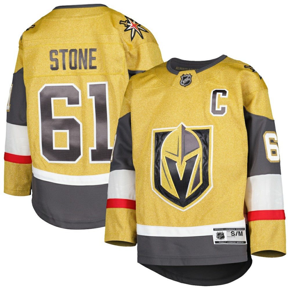 NHL Gold Mark Stone Vegas Golden Knights Youth Home Captain Patch Premier Player Jersey