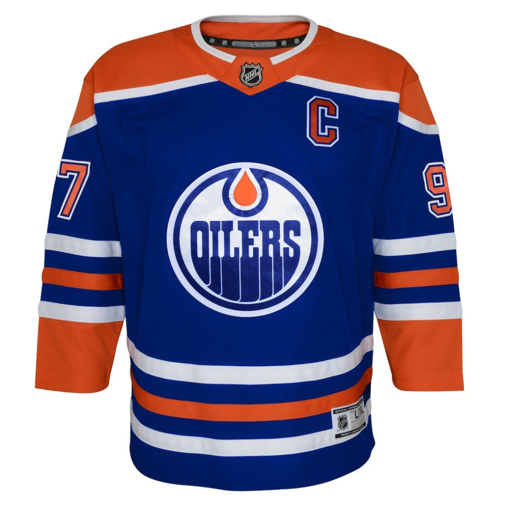 NHL Royal Connor McDavid Edmonton Oilers Youth Home Premier Player Jersey