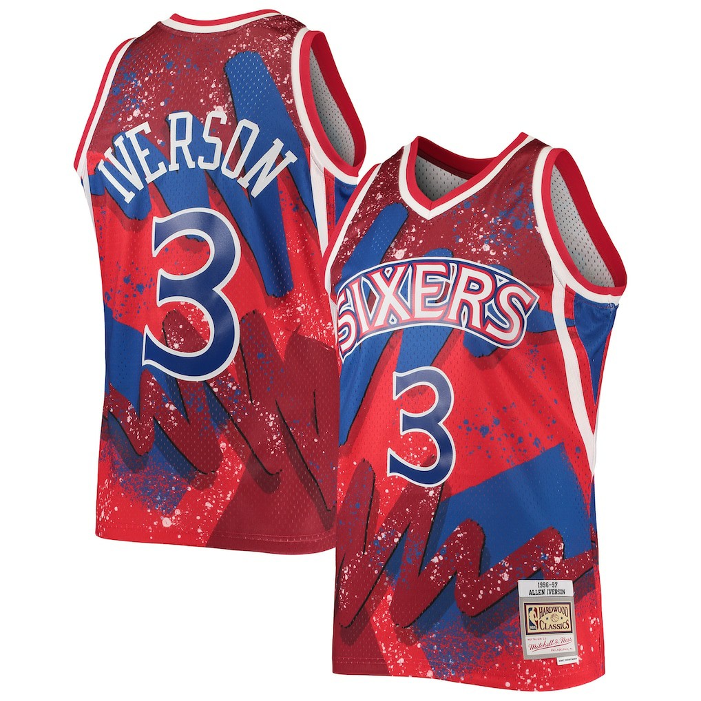 NBA Allen Iverson Philadelphia 76ers Hardwood Classics 1996/97 Hyper Hoops Swingman Jersey