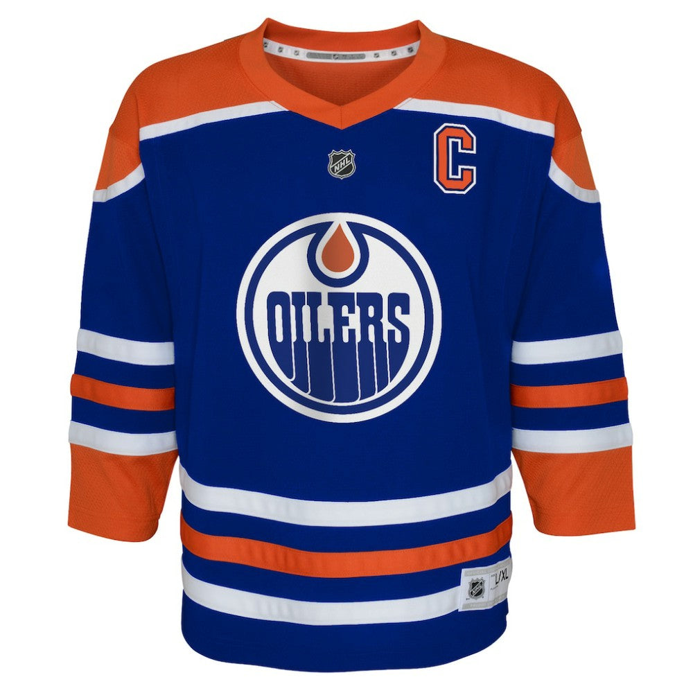 NHL Royal Connor McDavid Edmonton Oilers Youth Home Replica Player Jersey