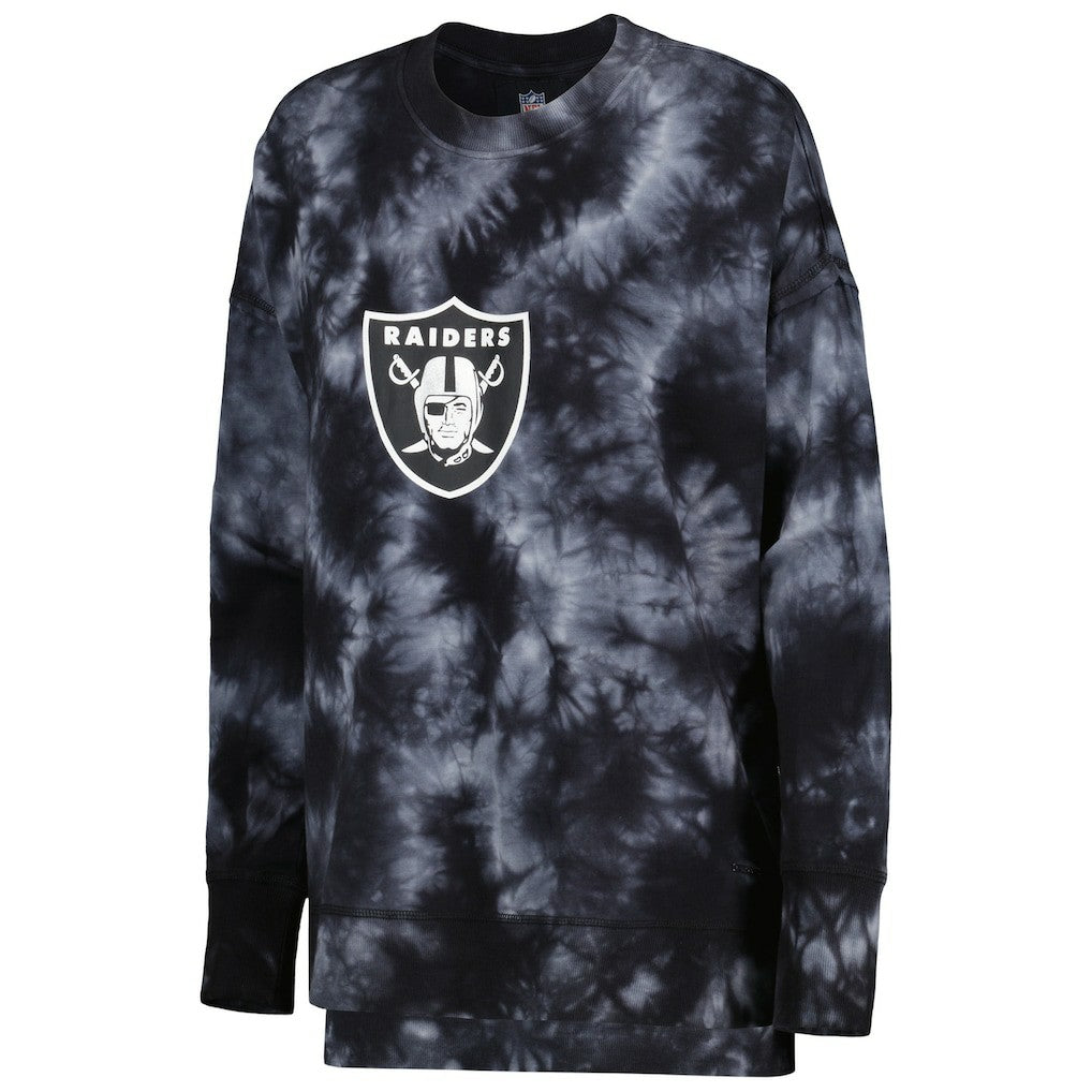 MSX by Michael Strahan Women's Bailey Tie-Dye Pullover Sweatshirt - Las Vegas Raiders
