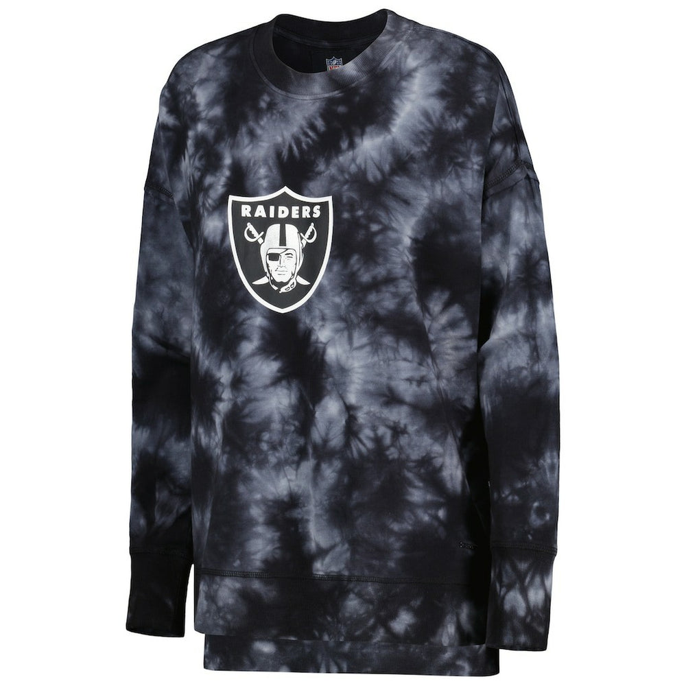 MSX by Michael Strahan Women's Bailey Tie-Dye Pullover Sweatshirt - Las Vegas Raiders