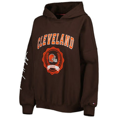 Tommy Hilfiger Women's Becca Drop Shoulder Pullover Hoodie - Cleveland Browns
