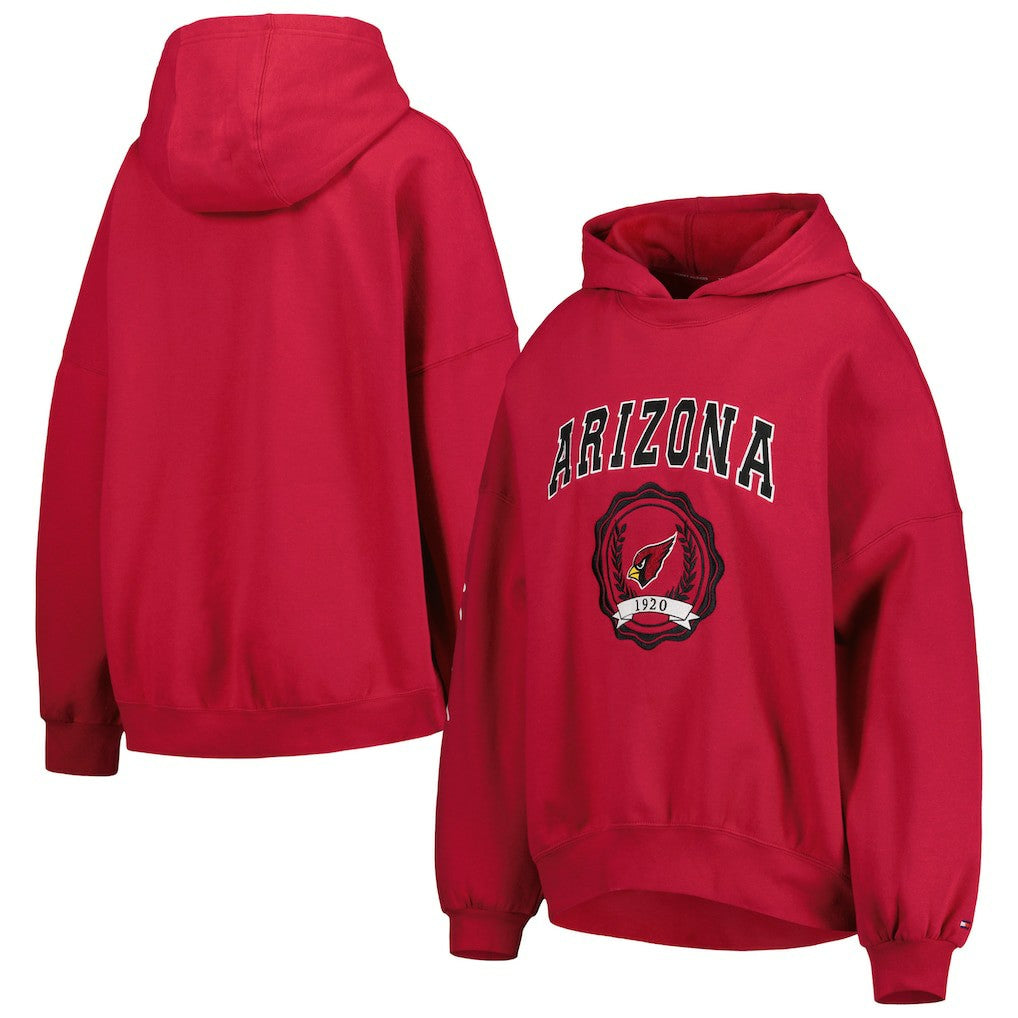 Tommy Hilfiger Women's Becca Drop Shoulder Pullover Hoodie - Arizona Cardinals