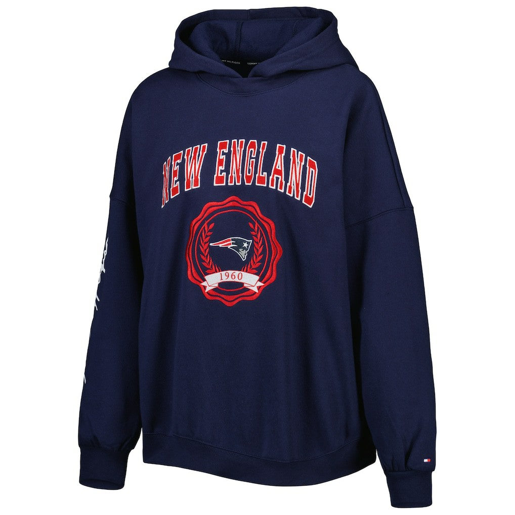 Tommy Hilfiger Women's Becca Drop Shoulder Pullover Hoodie - New England Patriots