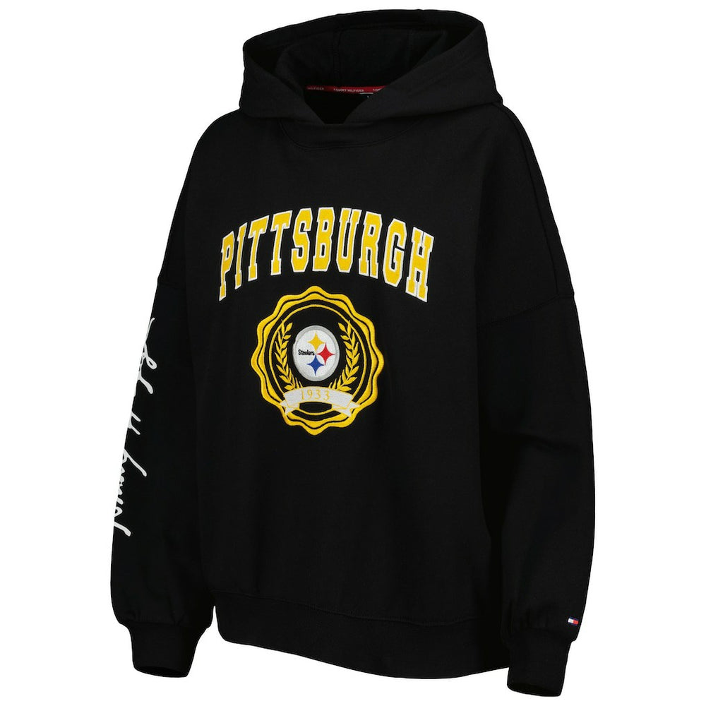 Tommy Hilfiger Women's Becca Drop Shoulder Pullover Hoodie - Pittsburgh Steelers