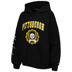 Tommy Hilfiger Women's Becca Drop Shoulder Pullover Hoodie - Pittsburgh Steelers