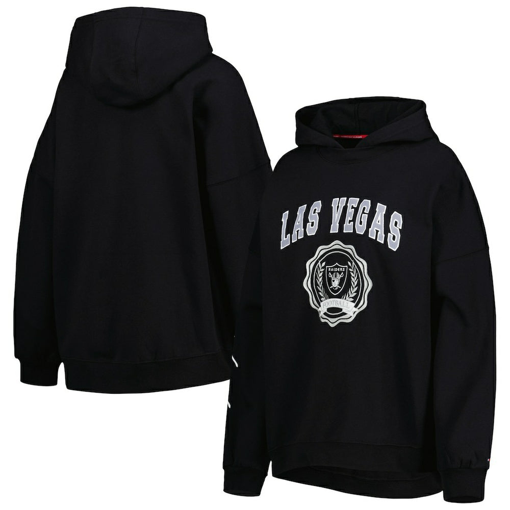 Tommy Hilfiger Women's Becca Drop Shoulder Pullover Hoodie - Las Vegas Raiders