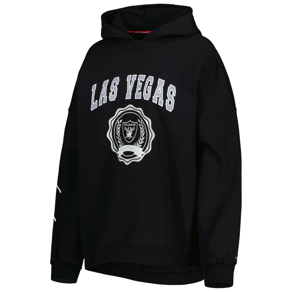 Tommy Hilfiger Women's Becca Drop Shoulder Pullover Hoodie - Las Vegas Raiders