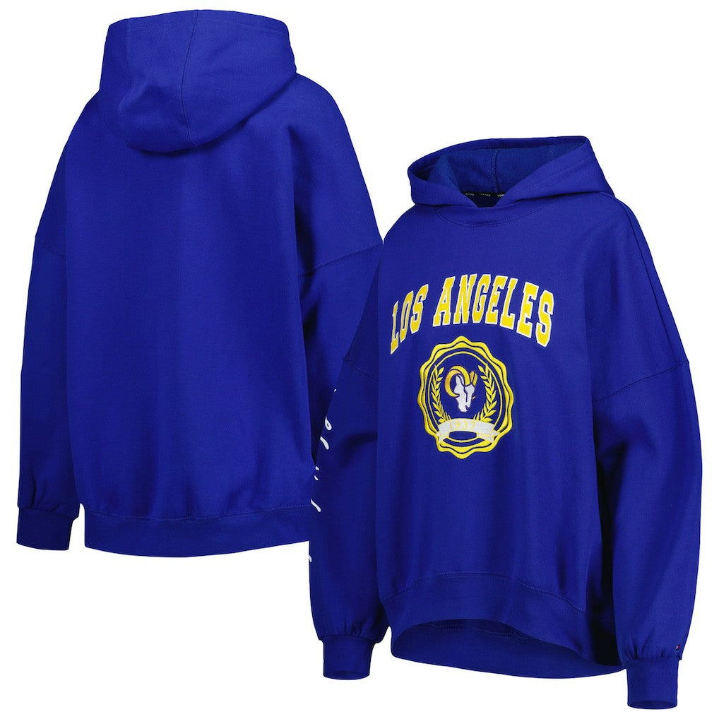 Tommy Hilfiger Women's Becca Drop Shoulder Pullover Hoodie - Los Angeles Rams