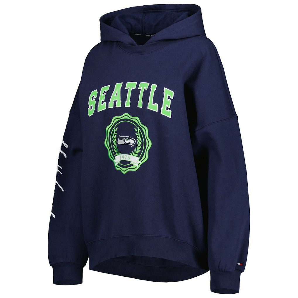 Tommy Hilfiger Women's Becca Drop Shoulder Pullover Hoodie - Seattle Seahawks