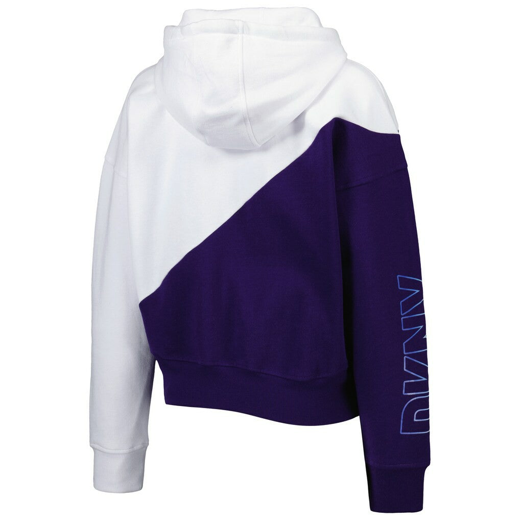 DKNY Sport Women's Bobbi Color Blocked Pullover Hoodie - Baltimore Ravens