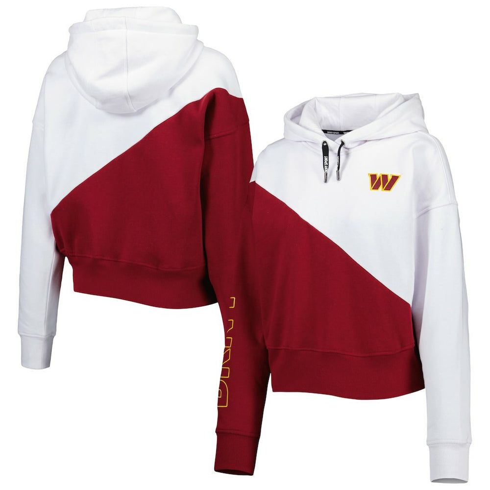 DKNY Sport Women's Bobbi Color Blocked Pullover Hoodie - Washington Commanders