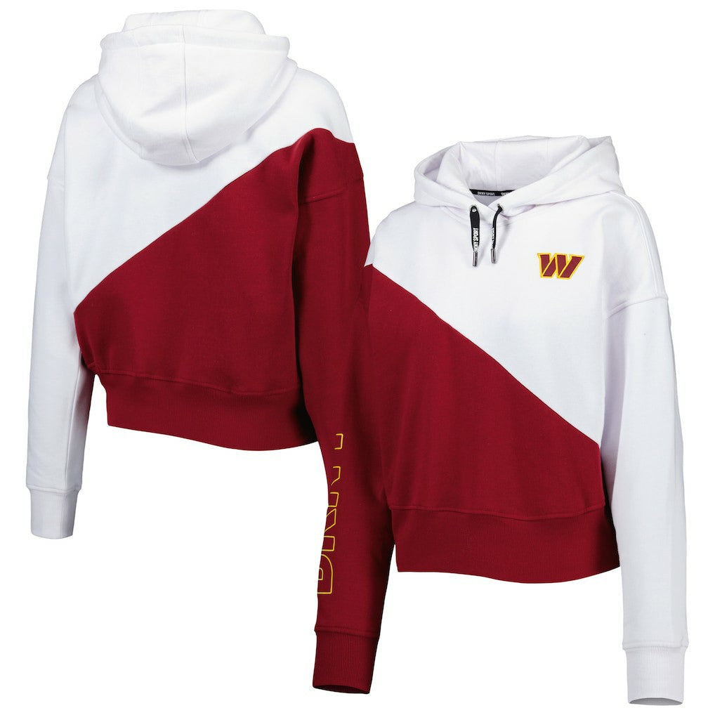 DKNY Sport Women's Bobbi Color Blocked Pullover Hoodie - Washington Commanders