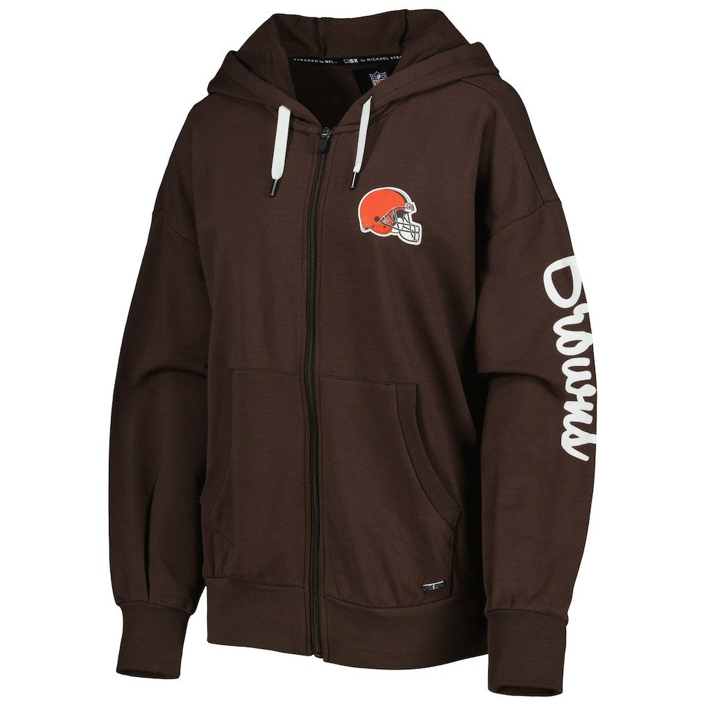 MSX by Michael Strahan Women's Emerson Lightweight Full-Zip Hoodie - Cleveland Browns