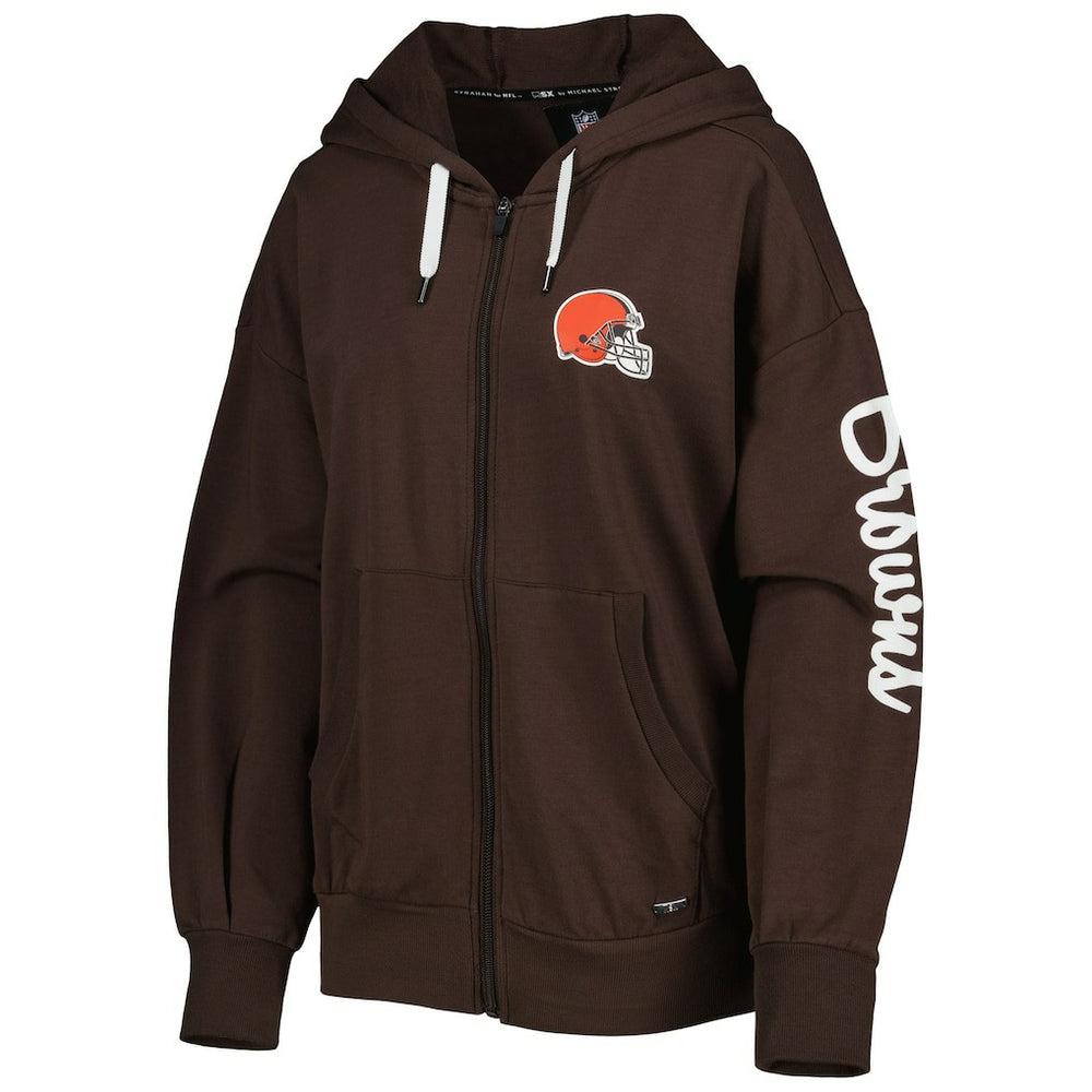 MSX by Michael Strahan Women's Emerson Lightweight Full-Zip Hoodie - Cleveland Browns