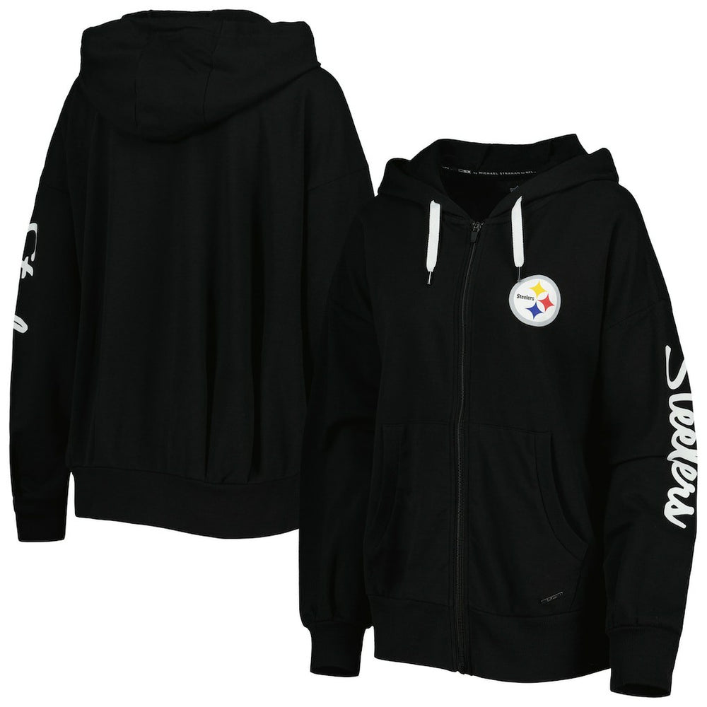 MSX by Michael Strahan Women's Emerson Lightweight Full-Zip Hoodie - Pittsburgh Steelers