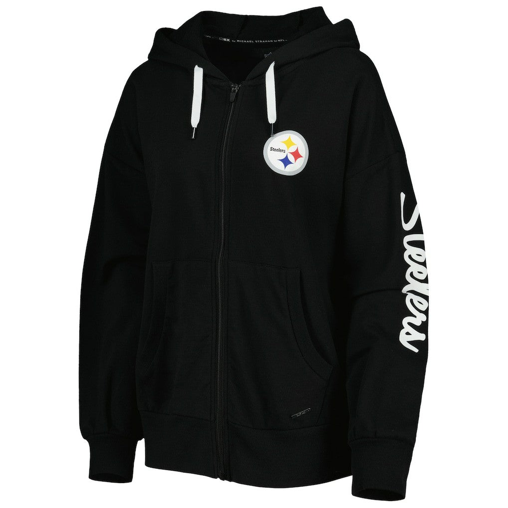 MSX by Michael Strahan Women's Emerson Lightweight Full-Zip Hoodie - Pittsburgh Steelers