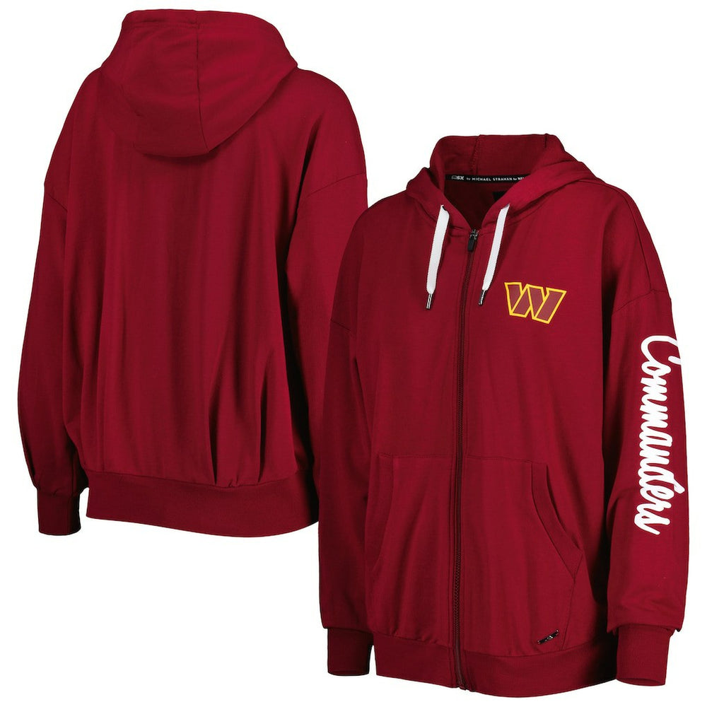 MSX by Michael Strahan Women's Emerson Lightweight Full-Zip Hoodie - Washington Commanders