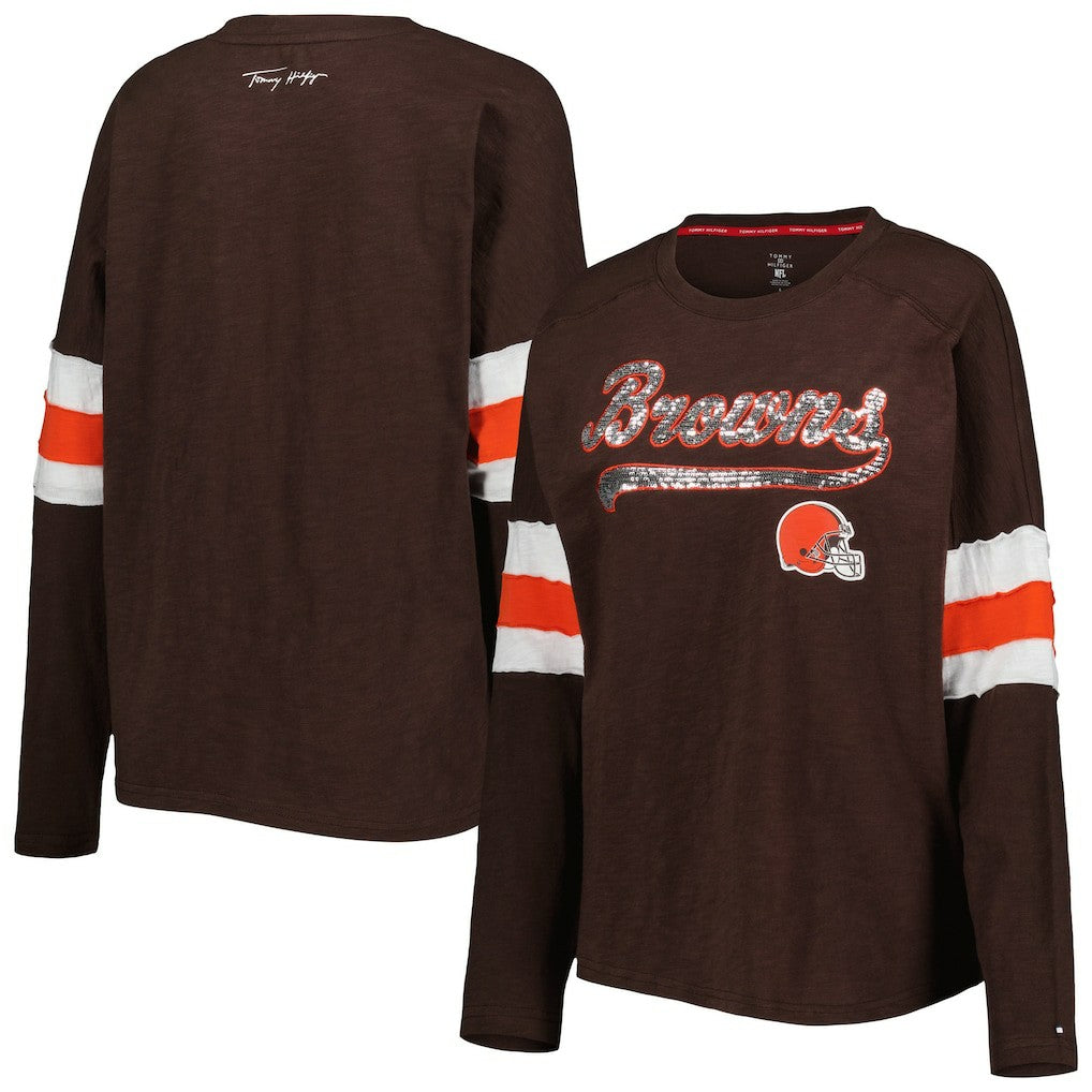 Tommy Hilfiger Women's Justine Long Sleeve Tunic T-Shirt - Cleveland Browns