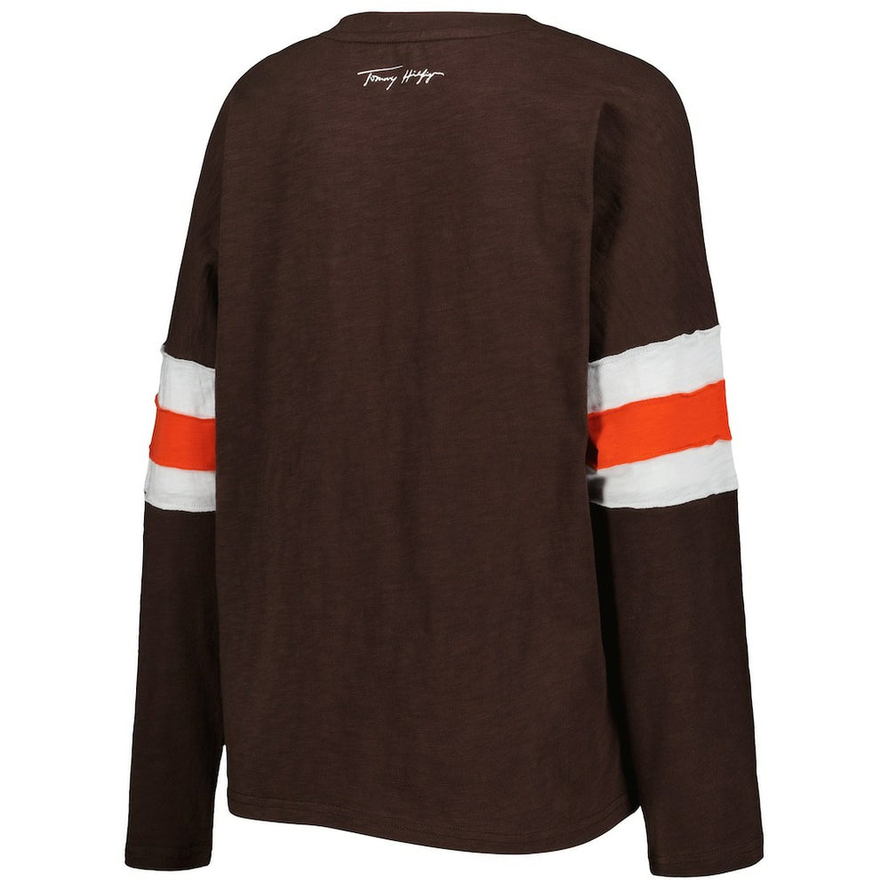 Tommy Hilfiger Women's Justine Long Sleeve Tunic T-Shirt - Cleveland Browns