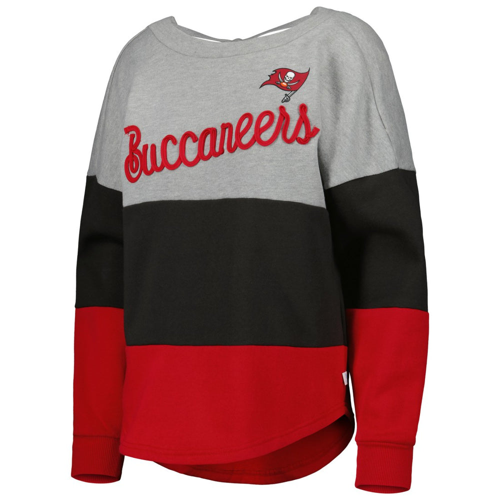 Touch Women's Outfield Deep V-Back Waist Length Pullover Sweatshirt - Tampa Bay Buccaneers