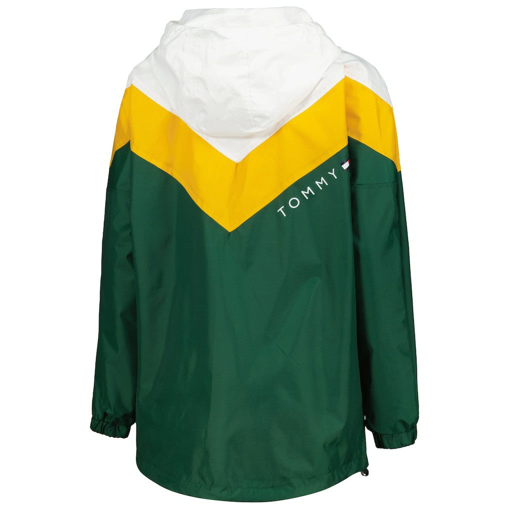 Tommy Hilfiger Women's Staci Half-Zip Hoodie Windbreaker Jacket - Green Bay Packers
