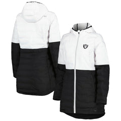 MSX by Michael Strahan Women's Willow Quilted Hoodie Full-Zip Jacket - Las Vegas Raiders