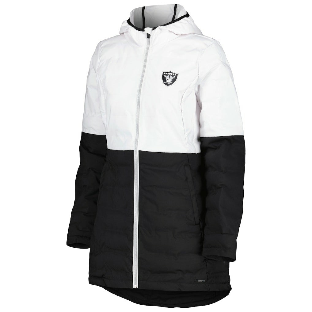 MSX by Michael Strahan Women's Willow Quilted Hoodie Full-Zip Jacket - Las Vegas Raiders