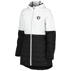 MSX by Michael Strahan Women's Willow Quilted Hoodie Full-Zip Jacket - Las Vegas Raiders