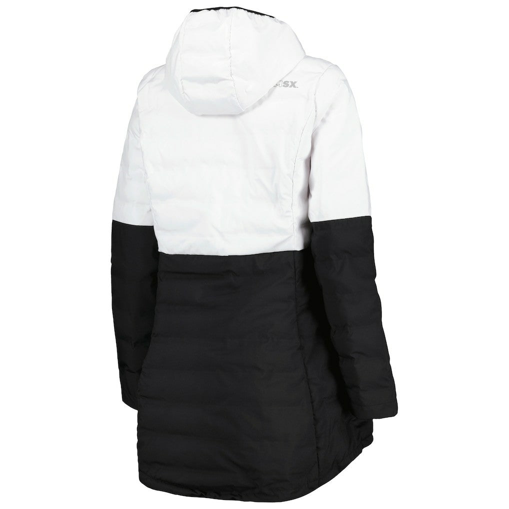 MSX by Michael Strahan Women's Willow Quilted Hoodie Full-Zip Jacket - Las Vegas Raiders