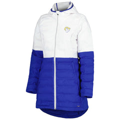 MSX by Michael Strahan Women's Willow Quilted Hoodie Full-Zip Jacket - Los Angeles Rams
