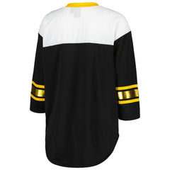 G-III 4Her by Carl Banks Women's Double Team 3/4-Sleeve Lace-Up T-Shirt - Pittsburgh Steelers