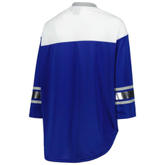 G-III 4Her by Carl Banks Women's Double Team 3/4-Sleeve Lace-Up T-Shirt - Indianapolis Colts