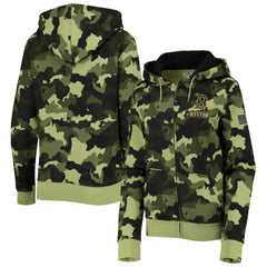 MLB Boston Red Sox New Era Women's 2022 MLB Armed Forces Day Camo Full-Zip Hoodie
