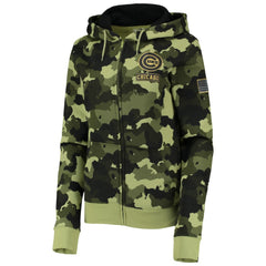 MLB Chicago Cubs New Era Women's 2022 MLB Armed Forces Day Camo Full-Zip Hoodie