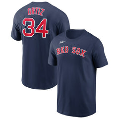 MLB David Ortiz Boston Red Sox Nike Name & Number Logo T-Shirt