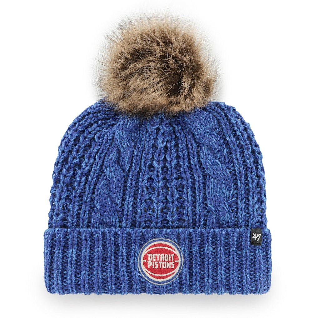 NBA Detroit Pistons '47 Women's Meeko Cuffed Knit Hat with Pom sale