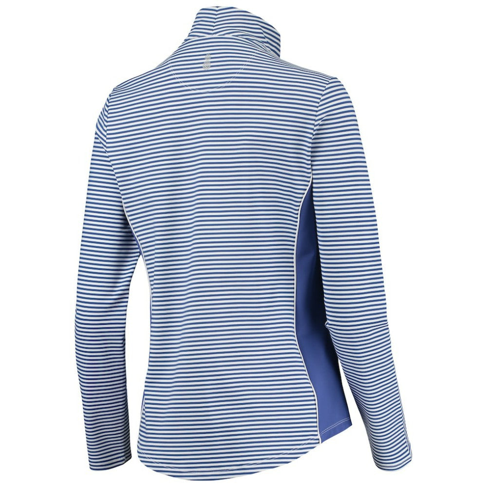 MLB Chicago Cubs Tommy Bahama Women's Aubrey Stripe Block IslandZone Half-Zip Jacket