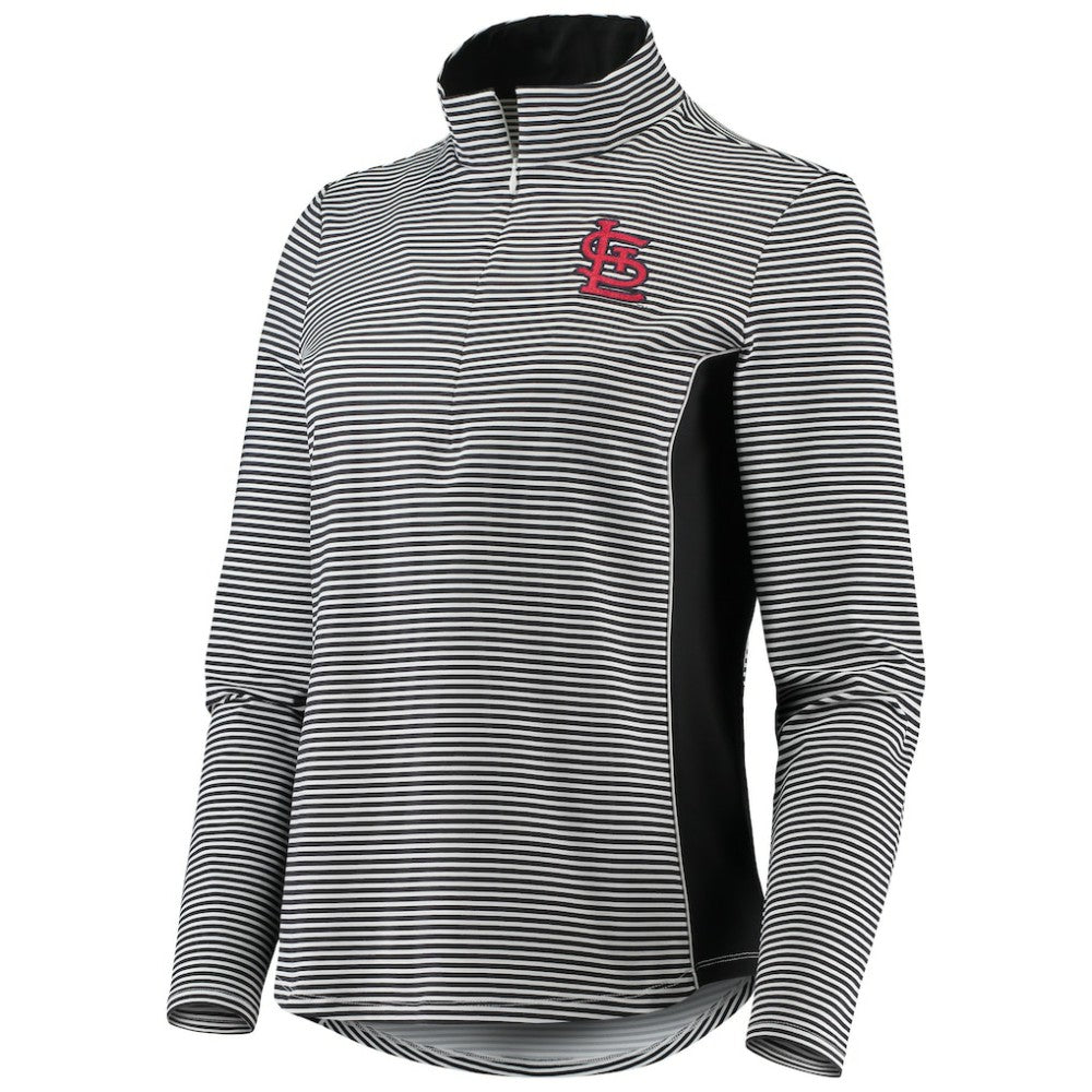 MLB St. Louis Cardinals Tommy Bahama Women's Aubrey Stripe Block IslandZone Half-Zip Jacket